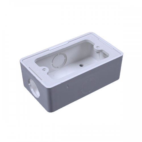 온누리음향,스위치 박스(PVC)2구 웰판넬 사이즈의 노출박스2mic 알미늄공판넬